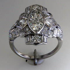 Antique diamond two stone ring 1