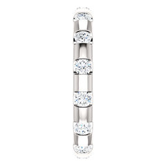 Round diamond eternity band metal 2